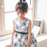 【日本製】ラッセルレースモノトーン花柄ドレス(90~150cm) | BeBe | 詳細画像4 