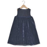 【日本製】千鳥格子オパールベルベットドレス(100~140cm) | BeBe | 詳細画像13