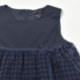 【日本製】千鳥格子オパールベルベットドレス(100~140cm) | BeBe | 詳細画像15