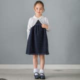 【日本製】千鳥格子オパールベルベットドレス(100~140cm) | BeBe | 詳細画像4