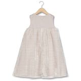【日本製】千鳥格子オパールベルベットドレス(100~140cm) | BeBe | 詳細画像8
