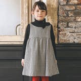 【お揃い】ラメ千鳥格子ジャンパースカート(90~150cm) | BeBe | 詳細画像1 