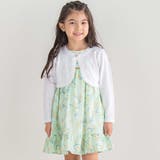 フレンチ アイリスフリルギャザーワンピース | BeBe | 詳細画像3