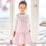 【お揃い】ブロッサムラメツイードローウエスト切替ジャンパースカート(100~15… | BeBe | 詳細画像1 