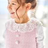 【お揃い】ブロッサムラメツイードローウエスト切替ジャンパースカート(100~15… | BeBe | 詳細画像5 