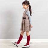 【お揃い】グレンチェックプリーツジャンパースカート(90~150cm) | BeBe | 詳細画像3 