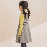 【お揃い】TRチェックパイピングベルトジャンパースカート(100~150cm) | BeBe | 詳細画像3