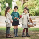 【お揃い】TRチェックパイピングベルトジャンパースカート(100~150cm) | BeBe | 詳細画像6