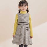 ブラウン系 | 【お揃い】TRチェックパイピングベルトジャンパースカート(100~150cm) | BeBe