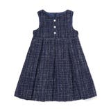 ネイビー系 | エタンセルラメツイードプリーツジャンパースカート | BeBe