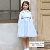 【日本製】オーガンジーフラワー刺しゅうドレス(110~130cm) | BeBe | 詳細画像2