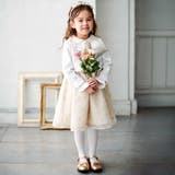 【日本製】オーガンジーフラワー刺しゅうドレス(110~130cm) | BeBe | 詳細画像6