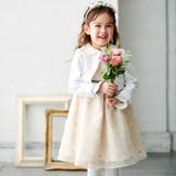 【日本製】オーガンジーフラワー刺しゅうドレス(110~130cm) | BeBe | 詳細画像7