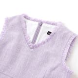 【お揃い】ツイード調Vネックフリンジジャンパースカート(90~140cm) | BeBe | 詳細画像7 