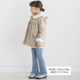 【撥水加工】ヴィンテージタフタ裏ファーフードブルゾン(80~150cm) | BeBe | 詳細画像4 