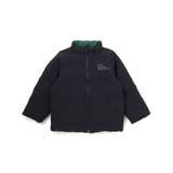 ブラック | 【撥水】リップストップ×タフタリバーシブル中綿ブルゾン(90~150cm) | BeBe