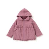 【撥水加工】ヴィンテージタフタ裏ファー裾フリルフードブルゾン(80~150cm) | BeBe | 詳細画像5 