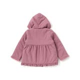 【撥水加工】ヴィンテージタフタ裏ファー裾フリルフードブルゾン(80~150cm) | BeBe | 詳細画像6 