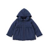 【撥水加工】ヴィンテージタフタ裏ファー裾フリルフードブルゾン(80~150cm) | BeBe | 詳細画像9 