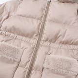 【撥水加工】タフタウエストギャザーファーフード中綿コート(100~160cm) | BeBe | 詳細画像12 