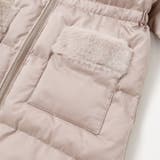 【撥水加工】タフタウエストギャザーファーフード中綿コート(100~160cm) | BeBe | 詳細画像13 