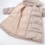 【撥水加工】タフタウエストギャザーファーフード中綿コート(100~160cm) | BeBe | 詳細画像16 