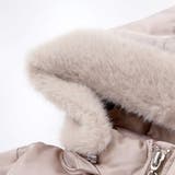 【撥水加工】タフタウエストギャザーファーフード中綿コート(100~160cm) | BeBe | 詳細画像8 