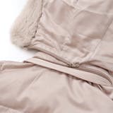 【撥水加工】タフタウエストギャザーファーフード中綿コート(100~160cm) | BeBe | 詳細画像9 