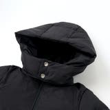 【撥水加工】タフタ切り替えロゴプリントフード中綿コート(100~160cm) | BeBe | 詳細画像3