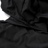 【撥水加工】タフタ切り替えロゴプリントフード中綿コート(100~160cm) | BeBe | 詳細画像5