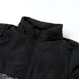 【撥水加工】タフタ切り替えロゴプリントフード中綿コート(100~160cm) | BeBe | 詳細画像6