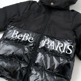 【撥水加工】タフタ切り替えロゴプリントフード中綿コート(100~160cm) | BeBe | 詳細画像7