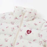 Girlyフラワープリントタフタフード中綿コート | BeBe | 詳細画像14 