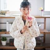 Girlyフラワープリントタフタフード中綿コート | BeBe | 詳細画像6 