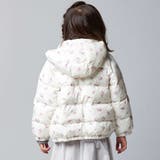 Girlyフラワープリントタフタフード中綿コート | BeBe | 詳細画像9 