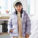 シャイニータフタウエスト切り替えシャギーファーフードダウンコート | BeBe | 詳細画像1