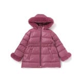 ピンク | シャイニータフタウエスト切り替えシャギーファーフードダウンコート | BeBe