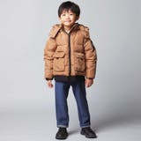 【撥水加工】タフタフラップポケットフードダウンコート(95~150cm) | BeBe | 詳細画像3