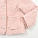 【お揃い】ラメボアパールボタンノーカラージャケット(100~160cm) | BeBe | 詳細画像14 