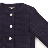 【お揃い】ラメボアパールボタンノーカラージャケット(100~160cm) | BeBe | 詳細画像6 