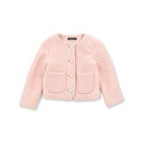 ピンク | 【お揃い】ラメボアパールボタンノーカラージャケット(100~160cm) | BeBe