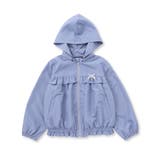 ブルー | 【撥水加工】マットタフタフリルギャザーフードブルゾン(90~150cm) | BeBe