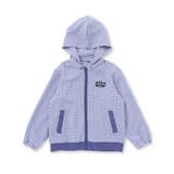 ネイビー系 | ギンガムサッカーフードブルゾン(90~150cm) | BeBe
