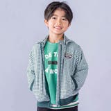 グリーン系 | ギンガムサッカーフードブルゾン(90~150cm) | BeBe