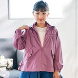 シャイニータフタバックフリルフードブルゾン(90~150cm) | BeBe | 詳細画像1 