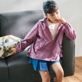 シャイニータフタバックフリルフードブルゾン(90~150cm) | BeBe | 詳細画像4 