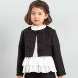 ブラック | 【お揃い】エトワールシャイニードットクロップドジャケット(100~150cm) | BeBe