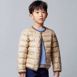 ベージュ | パイピング配色タフタライトダウンブルゾン(90~160cm) | BeBe