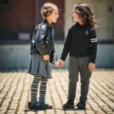 フェイクレザージップブルゾン(100~160cm) | BeBe | 詳細画像4 