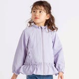 【撥水加工】サッカーチェックフード付きペプラムブルゾン(90~150cm) | BeBe | 詳細画像4 